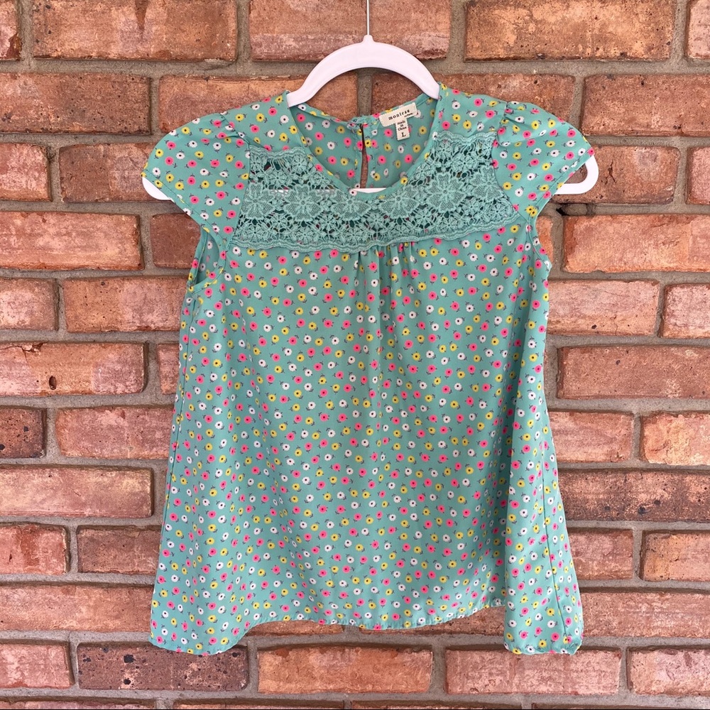 Monteau Girls Floral Blouse